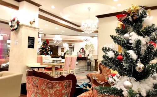 一年中クリスマスツリーのあるレアルプリンセサ・リカルディーナ磯上邸の店内